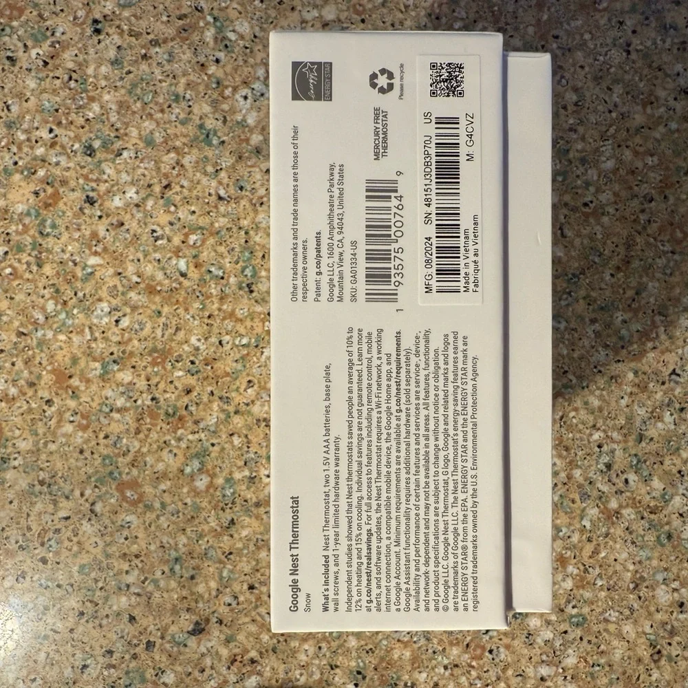 Google Smart Thermostat in White